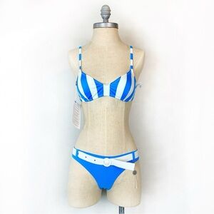 SOLID & STRIPED Rachel Bikini Set Top M / Belted Bottom XS NWT